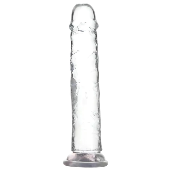 Addiction Crystal - tapadókorongos dildó (átlátszó) - 20cm