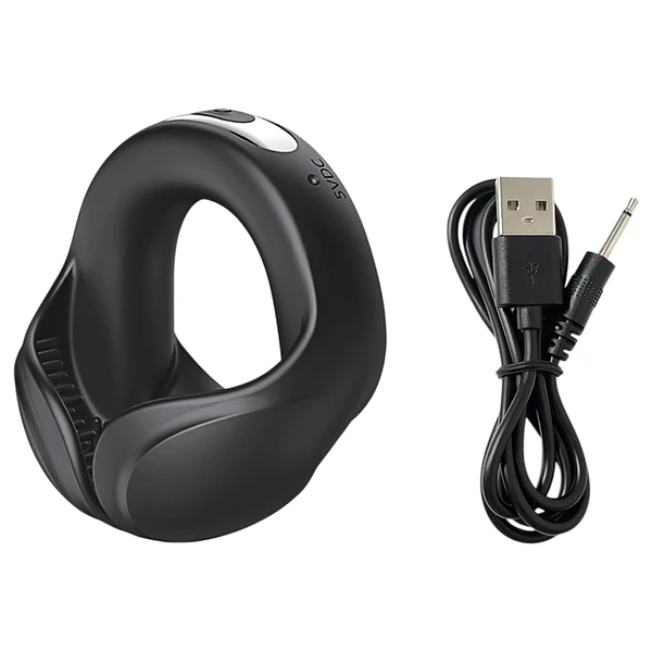AlvUp - vibrációs péniszgyűrű (fekete)