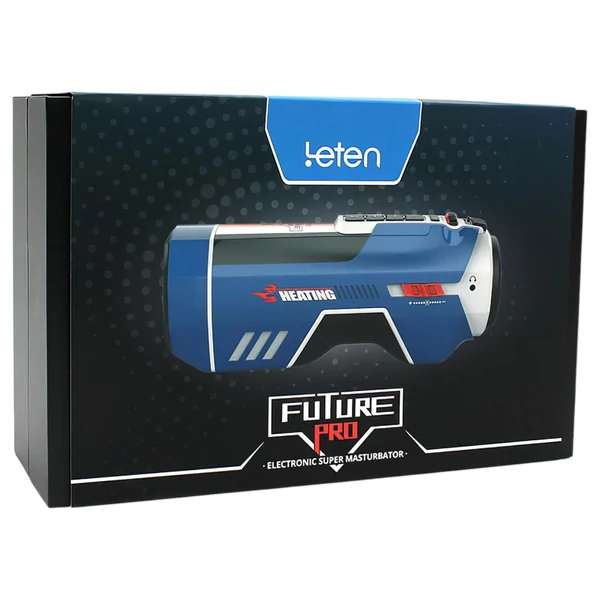 Leten SM Future Pro - hálózati lökő, nyögő, szorító, melegítő maszturbátor (kék)