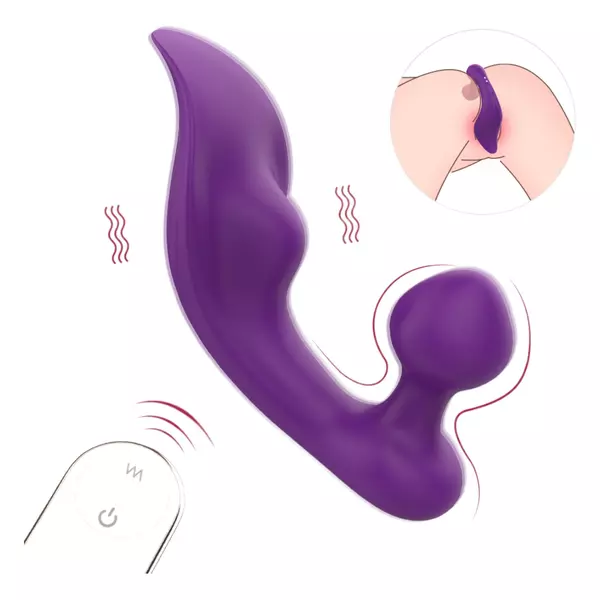 Sex HD Chomper - akkus, vízálló csikló- és anál vibrátor (lila)