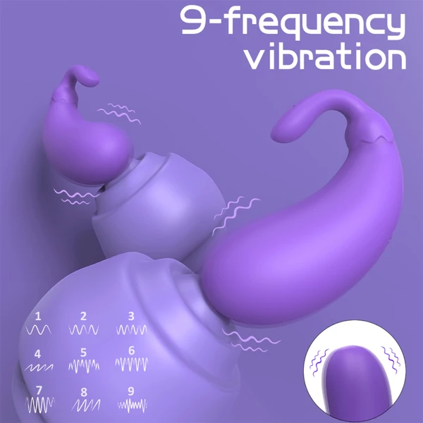 Sex HD - padlizsán formájú vibrációs tojás (lila)