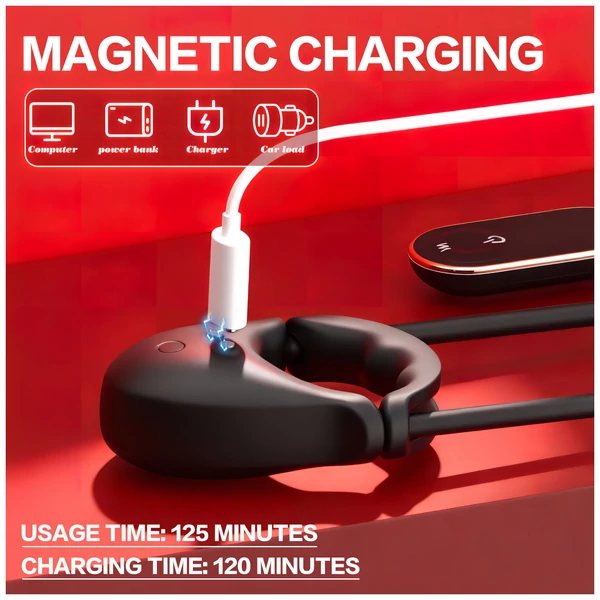 Sex HD - állítható vibrációs péniszgyűrű távirányítóval (fekete)