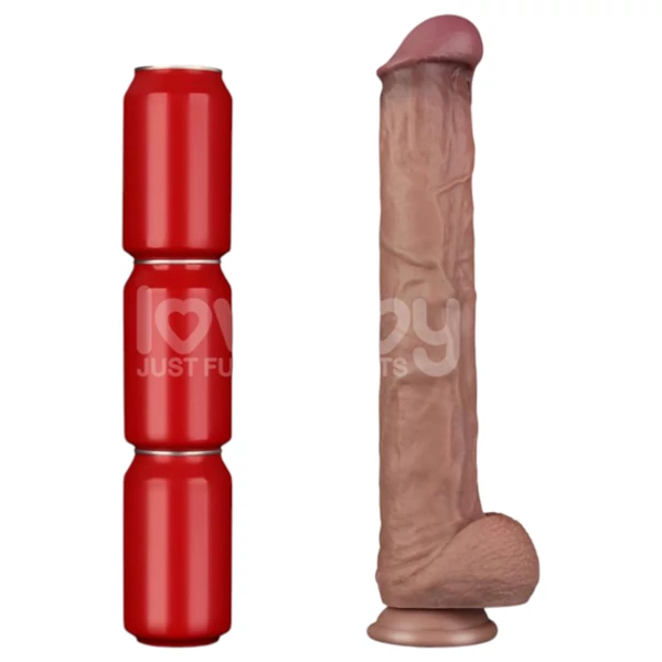 Lovetoy - kétrétegű XXL dildó - 36,5 cm - (testszínű)