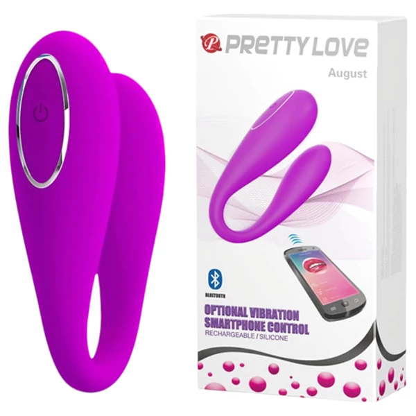 Pretty Love August – App-vezérelt G-pont és csiklóizgató vibrátor (pink)
