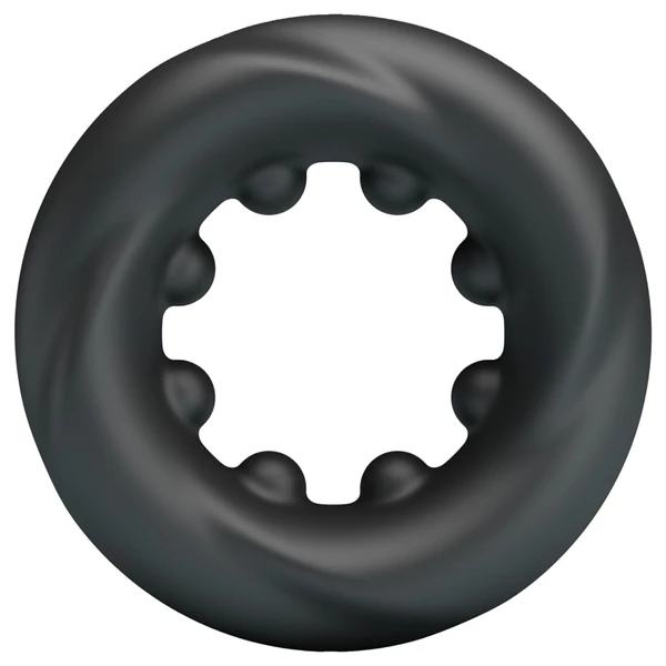 Crazy Bull - stimuláló péniszgyűrű (fekete)