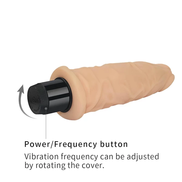 Lovetoy Real Feel - élethű vibrátor - 19 cm (natúr)
