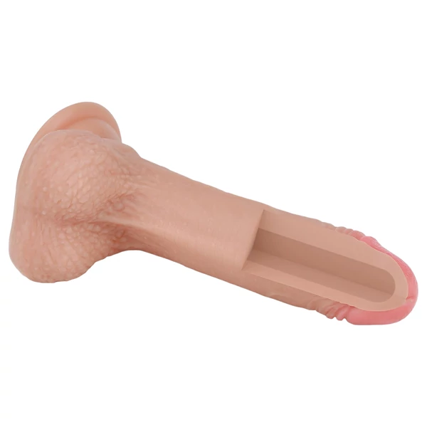 Lovetoy Nature Cock - kétrétegű élethű dildó - 18 cm (natúr)