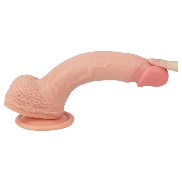 Lovetoy Nature Cock - tapadókorongos élethű dildó - 21 cm (natúr)