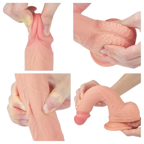 Lovetoy Nature Cock - tapadókorongos élethű dildó - 21 cm (natúr)