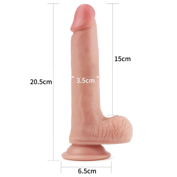 Lovetoy Nature Cock - kétrétegű élethű dildó - 20 cm (natúr)