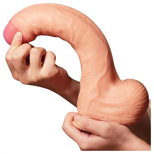 Lovetoy Nature Cock - kétrétegű élethű dildó - 28 cm (natúr)