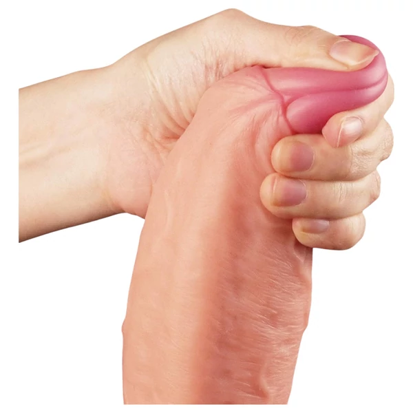 Lovetoy Nature Cock - kétrétegű élethű dildó - 28 cm (natúr)