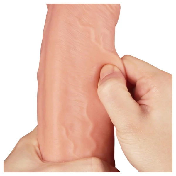 Lovetoy Nature Cock - kétrétegű élethű dildó - 28 cm (natúr)