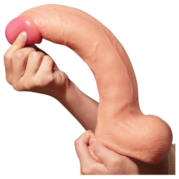 Lovetoy Nature Cock - kétrétegű élethű dildó - 30 cm (natúr)