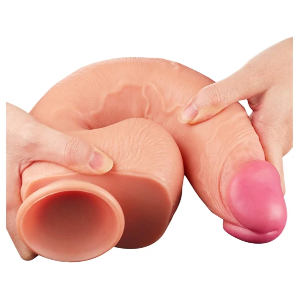 Lovetoy Nature Cock - kétrétegű élethű dildó - 30 cm (natúr)