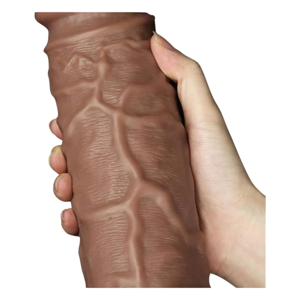 Lovetoy Chubby - tapadókorongos élethű dildó - 25 cm (natúr)