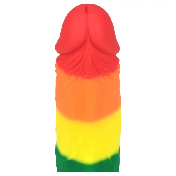 Lovetoy Prider - élethű dildó - 19 cm (szivárvány)