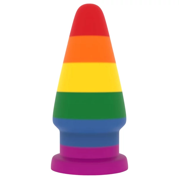 Lovetoy Prider - anál tágító plug - 15 cm (szivárvány)