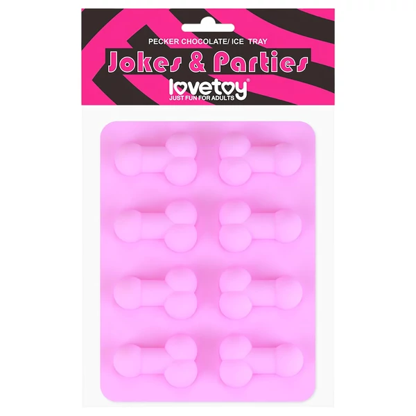 Pénisz formájú jégkocka készítő forma (pink)