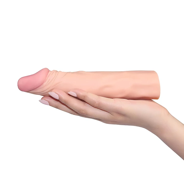 Lovetoy Pleasure X-tender - péniszköpeny - 19 cm (testszínű)