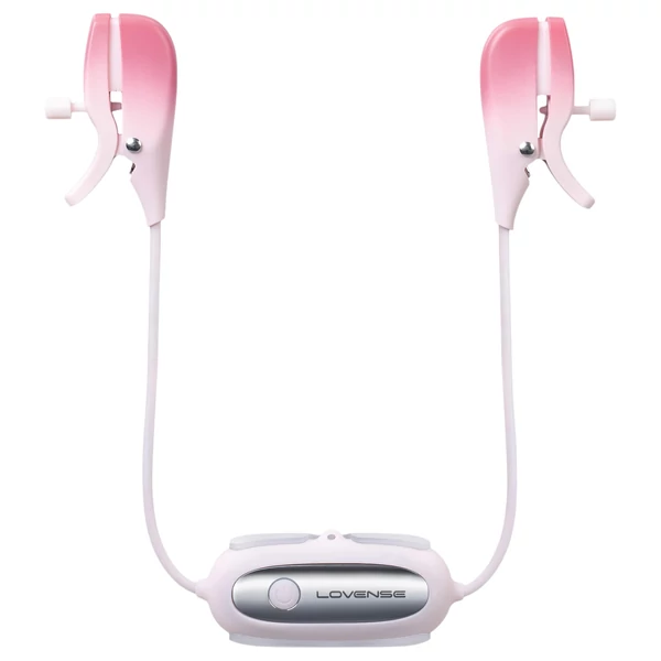 Lovense Gemini - App-vezérelt vibrációs mellbimbó csipesz (pink)