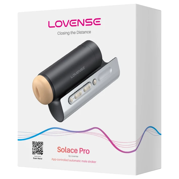 Lovense Solace Pro - App-vezérelt maszturbátor, férfiaknak (fekete)