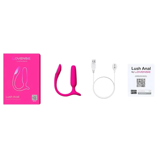 Lovense Lush Anal - App-vezérelt análvibrátor, LED-es - pink