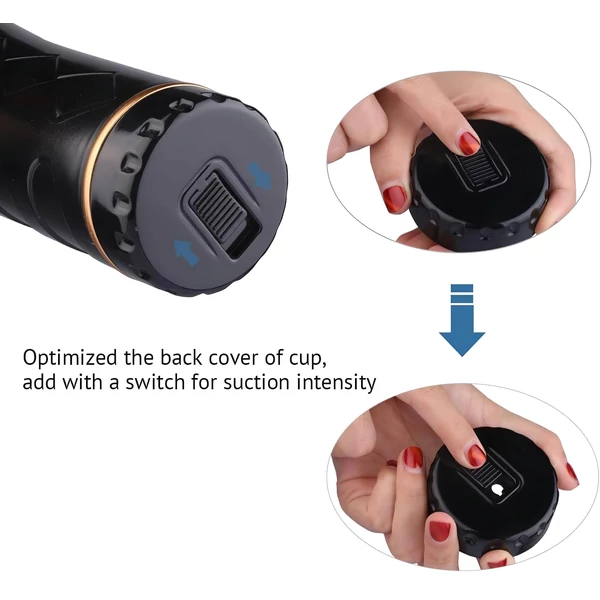 Tracy's Dog Cup - élethű műpopsi maszturbátor (fekete-natúr)