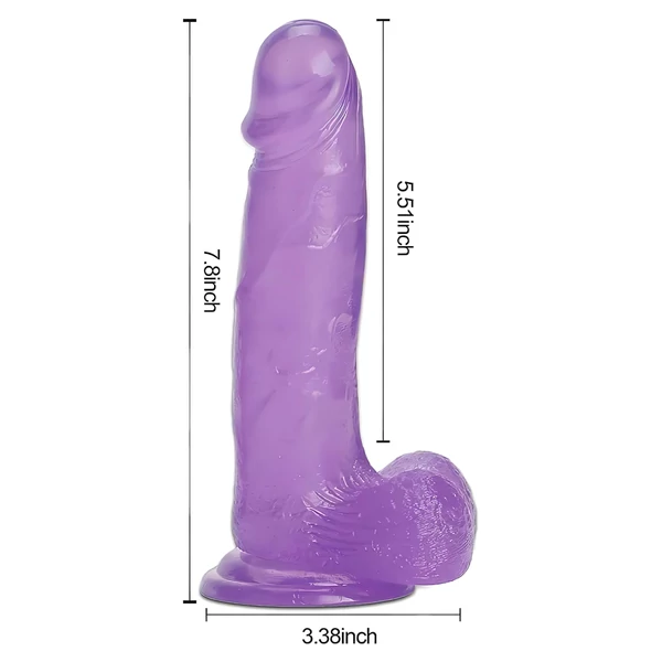 Tracy's Dog Jelly 8 - tapadókorongos, herés dildó (lila)