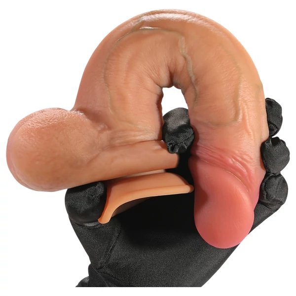 FeelSkin - ultra realisztikus herés dildó - natúr (20,3cm)