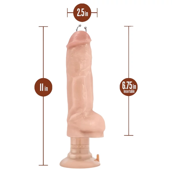 Blush Bad Boy - piercinges vibrátor - 33cm (natúr)