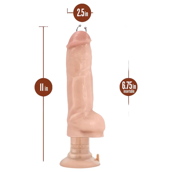 Blush Bad Boy - piercinges vibrátor - 33cm (natúr)