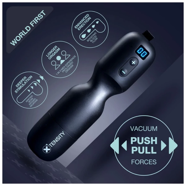 Xtensity 1 - vákuumos, pulzáló maszturbátor (fekete)