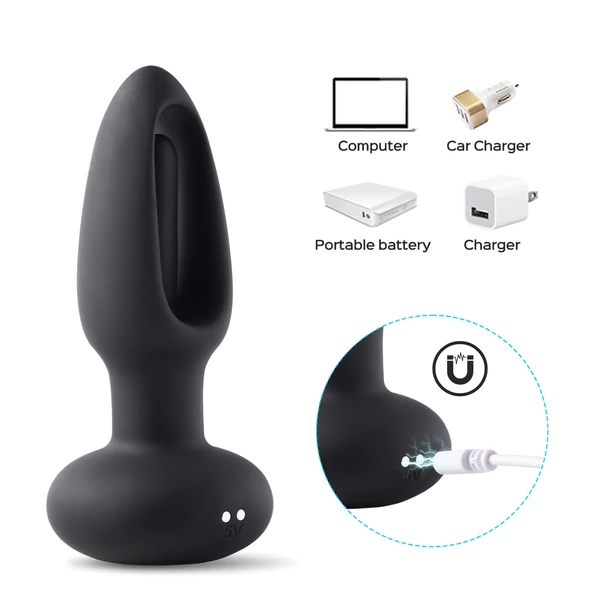 Honey Play Box Snuggy - nyelves análvibrátor (fekete)