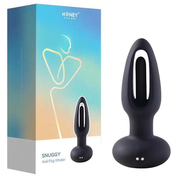 Honey Play Box Snuggy - nyelves análvibrátor (fekete)