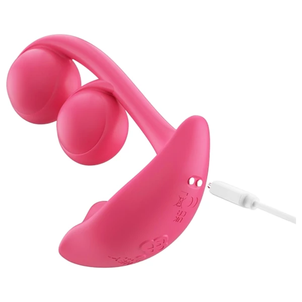 Honey Play Box Melody - App-vezérelt gyöngyös 2in1 vibrátor (piros)