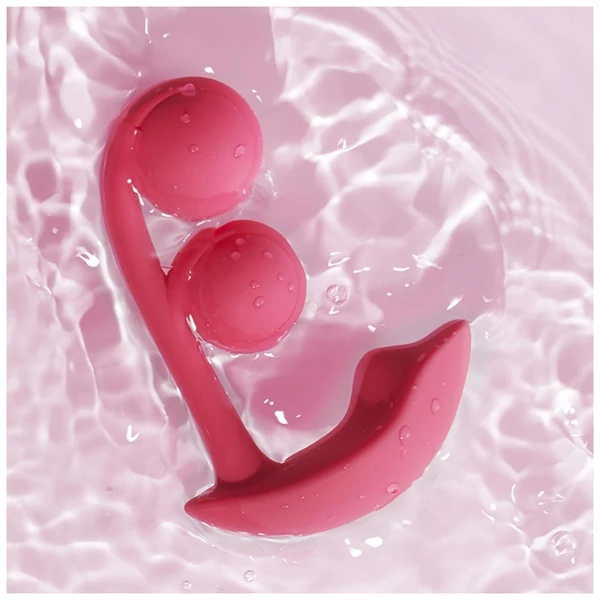 Honey Play Box Melody - App-vezérelt gyöngyös 2in1 vibrátor (piros)