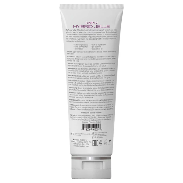 Wicked Simply Hybrid Jelle - vegyesbázisú síkosító (120 ml)