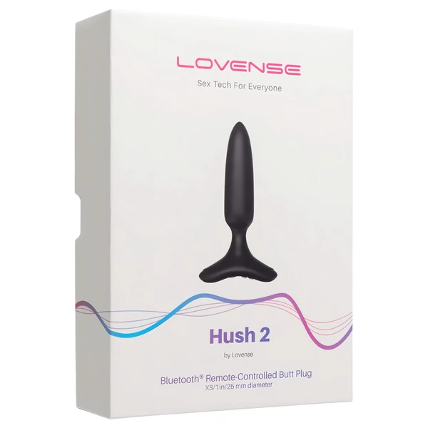 LOVENSE Hush 2 XS - akkus kis anál vibrátor (25 mm, fekete)