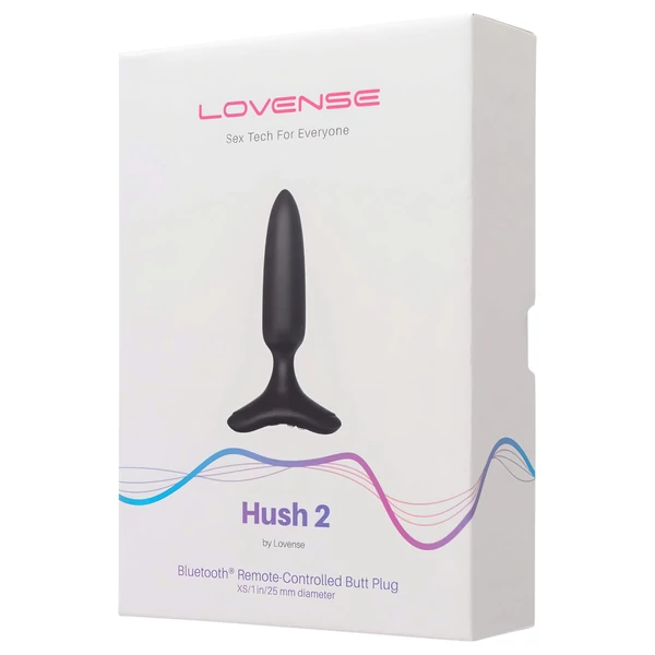 LOVENSE Hush 2 XS - akkus kis anál vibrátor (25 mm, fekete)