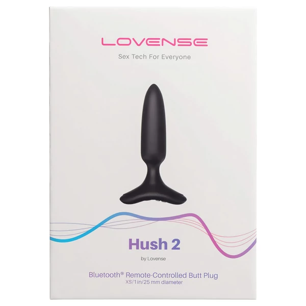 LOVENSE Hush 2 XS - akkus kis anál vibrátor (25 mm, fekete)