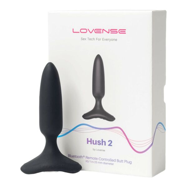 LOVENSE Hush 2 XS - újratölthető kis anál vibrátor (25mm) - fekete