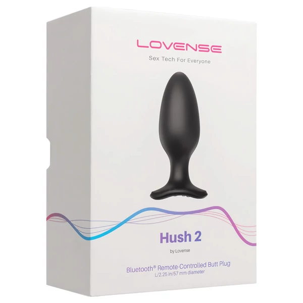 LOVENSE Hush 2 L - akkus kis anál vibrátor (57 mm, fekete)