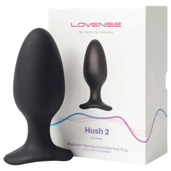 LOVENSE Hush 2 L - akkus kis anál vibrátor (57 mm, fekete)