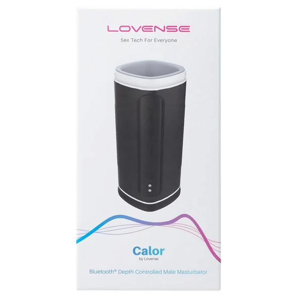 Lovense Calor - App-vezérelt melegítő maszturbátor, férfiaknak (fekete)