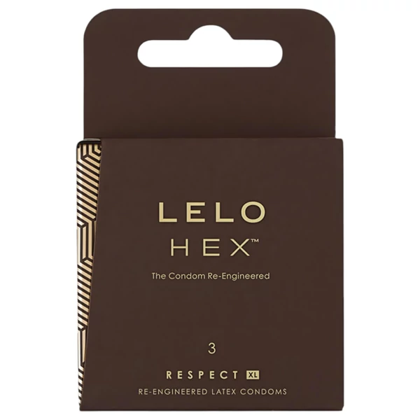 LELO Hex Respect XL - luxus óvszer (3 db)