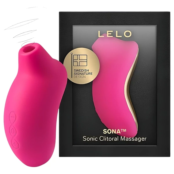 LELO Sona - hanghullámos csiklóizgató (cseresznye)