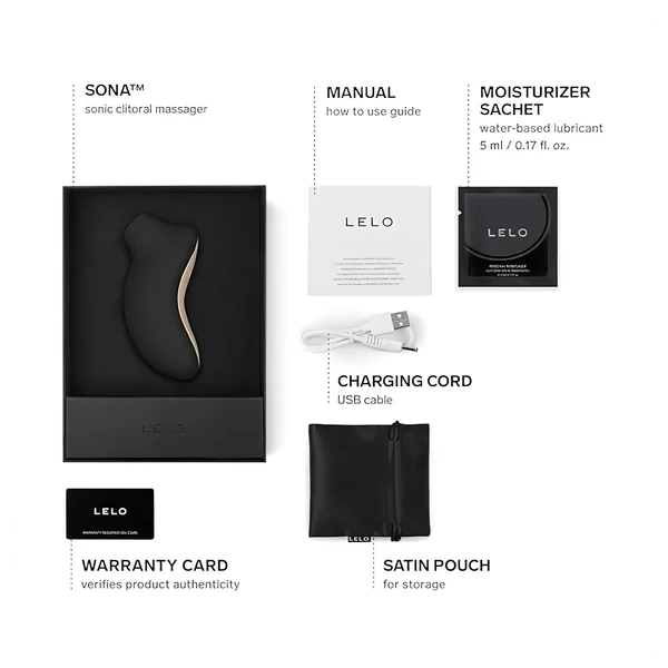 LELO Sona - hanghullámos csiklóizgató (fekete)