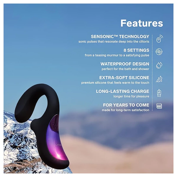LELO Enigma - akkus, vízálló, 2in1 G-pont vibrátor (fekete)