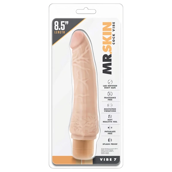 Dr. Skin Vibe No.7. - élethű vibrátor (testszínű)